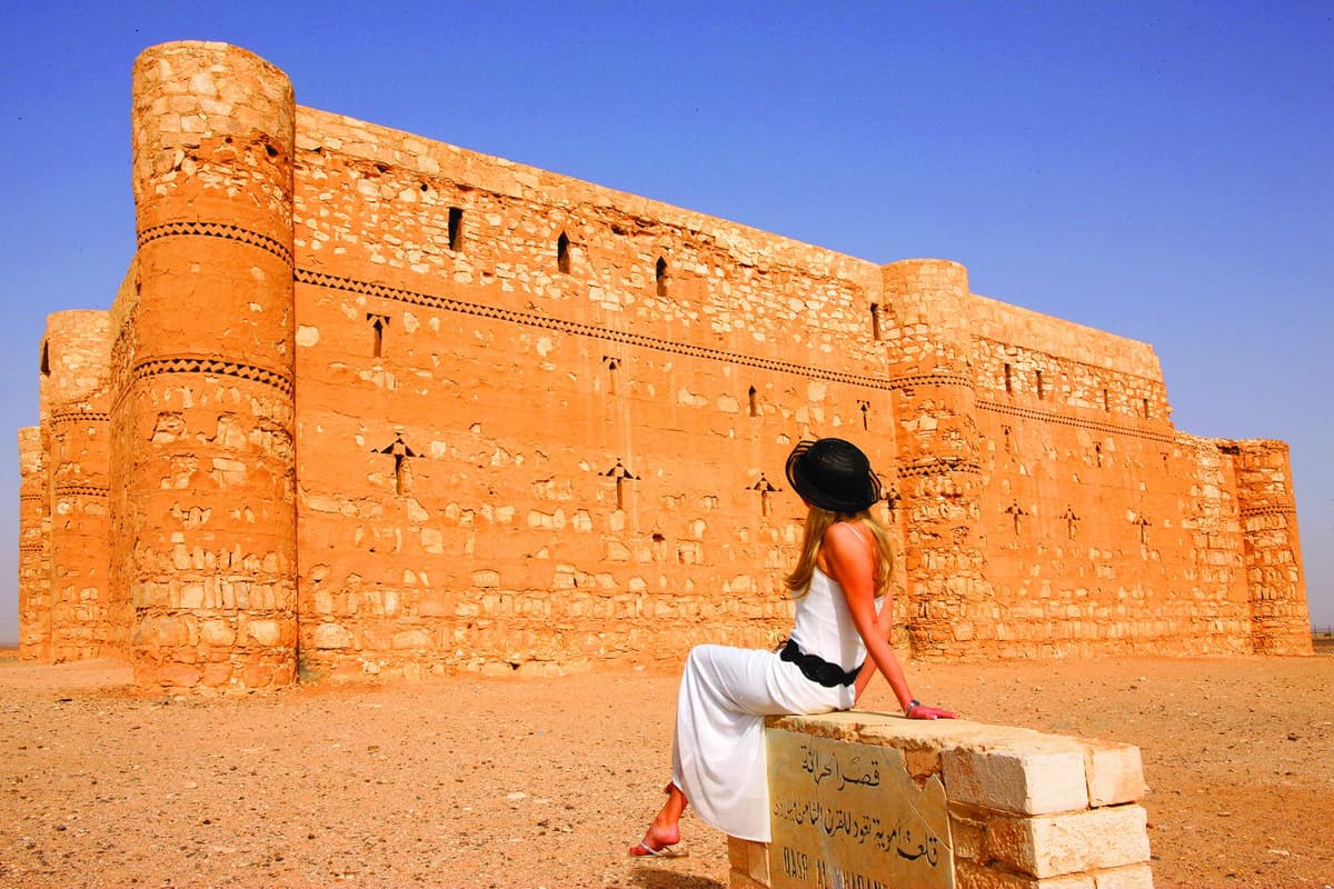A stunning photograph representing the guided tour to The Desert Castles from Rumman Hotel